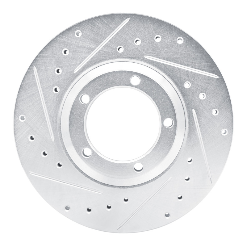 R1 03-05 Dodge H100 (Mexico) Front Left Drilled & Slotted Silver Brake Rotor