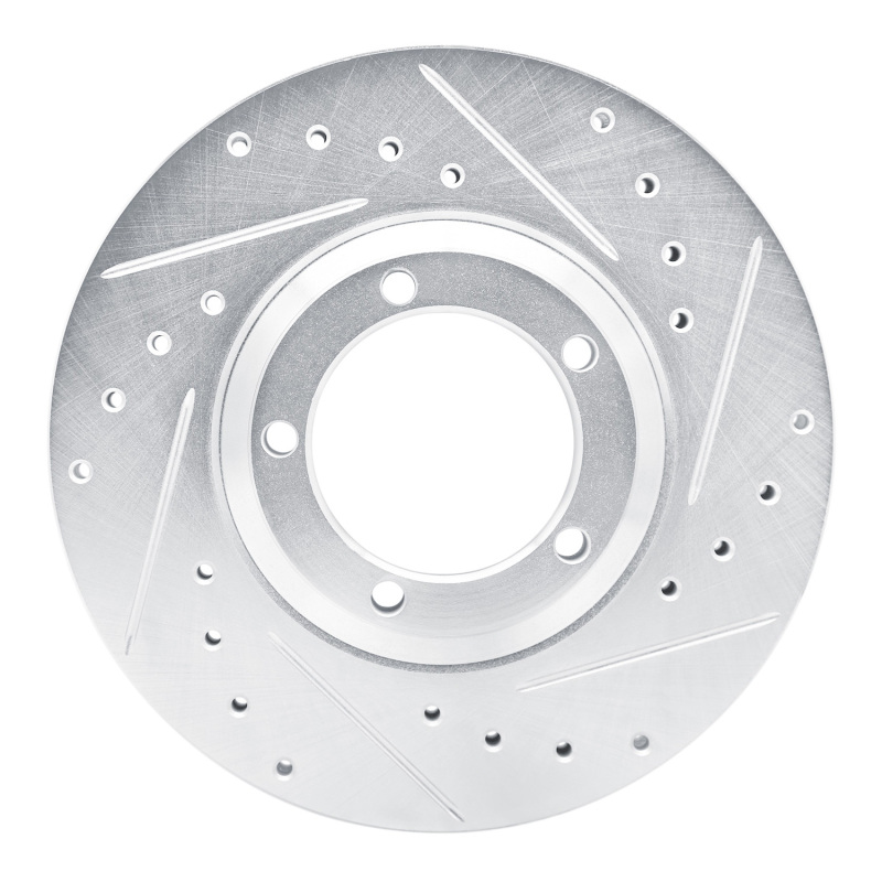 R1 03-05 Dodge H100 (Mexico) Front Right Drilled & Slotted Silver Brake Rotor