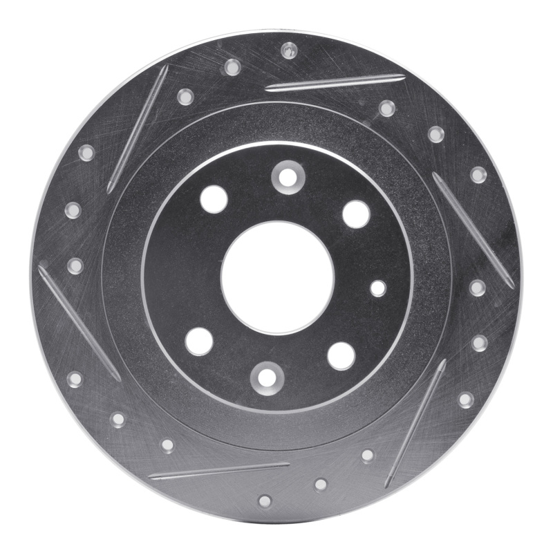 R1 00-06 Peugeot 406 (Mexico) Rear Left Drilled & Slotted Silver Brake Rotor