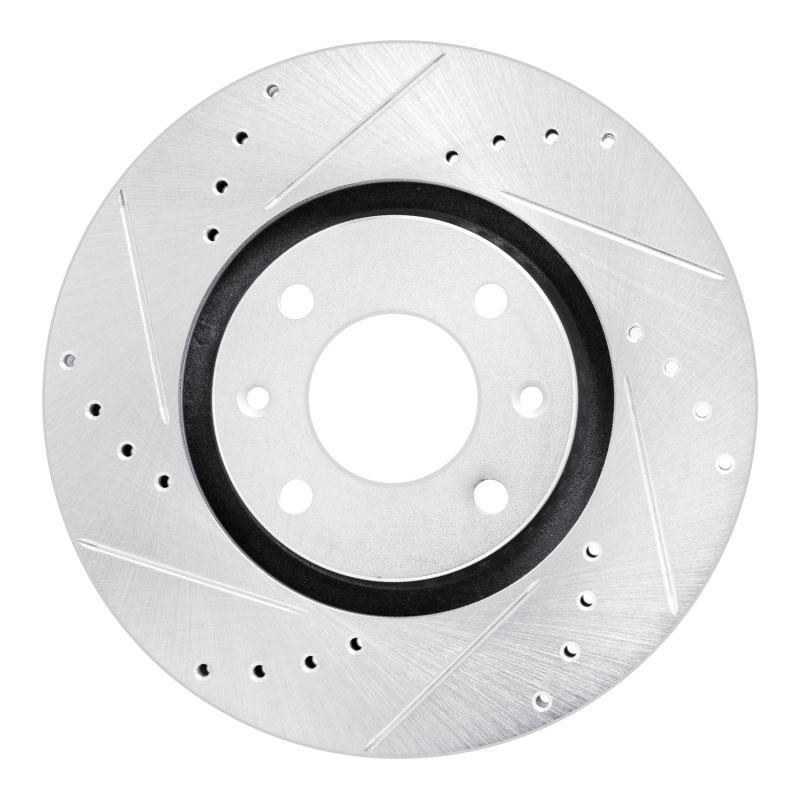 R1 03-25 Peugeot Partner (Mexico) Front Left Drilled & Slotted Silver Brake Rotor