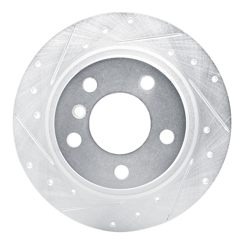 R1 12-18 BMW 118i (Mexico) Rear Left Drilled & Slotted Silver Brake Rotor