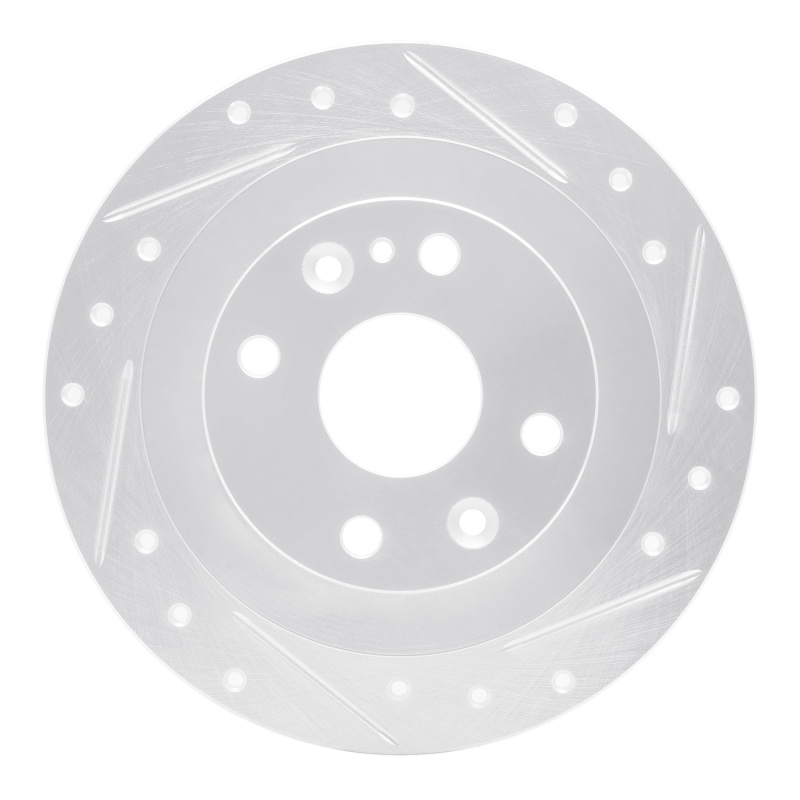 R1 13-17 Suzuki SWIFT (Mexico) Rear Right Drilled & Slotted Silver Brake Rotor
