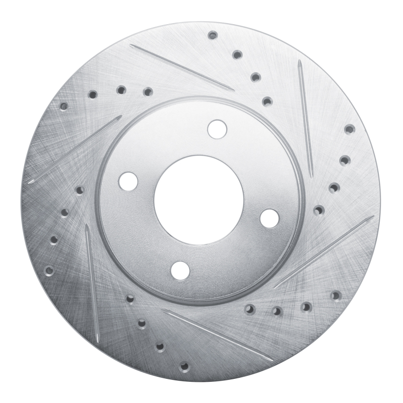 R1 15-23 Hyundai Grand i10 (Mexico) Front Right Drilled & Slotted Silver Brake Rotor