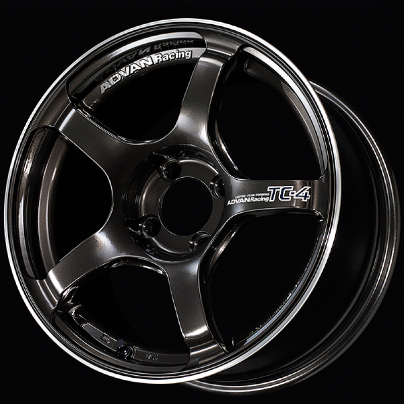 Advan TC4 16x7.5 / +35 Offset / 4x100 / 63mm Bore / Black Gunmetallic and Ring