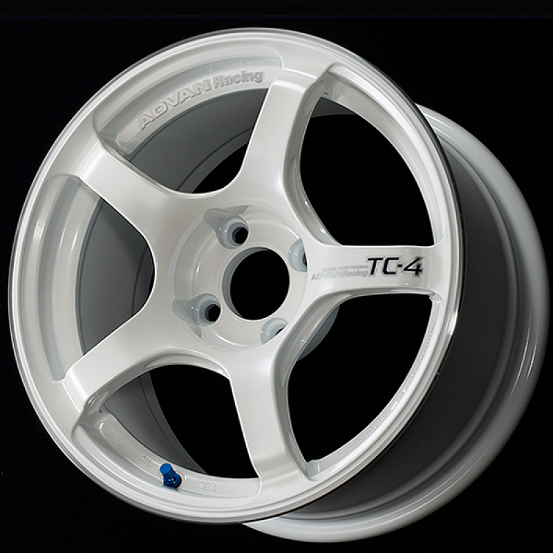 Advan TC4 16x7.5 / +35 Offset / 4x100 / 63mm Bore / Racing White Metallic and Ring