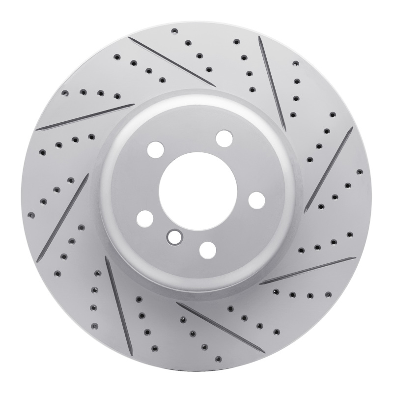 DFC 13-20 BMW 440i xDrive Gran Coupe Front Right Drilled & Slotted Geoperformance Rotor