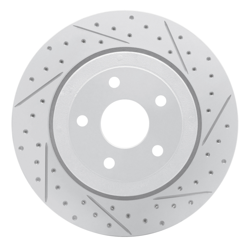 DFC 06-10 Jeep Grand Cherokee Rear Right Drilled & Slotted Geoperformance Rotor