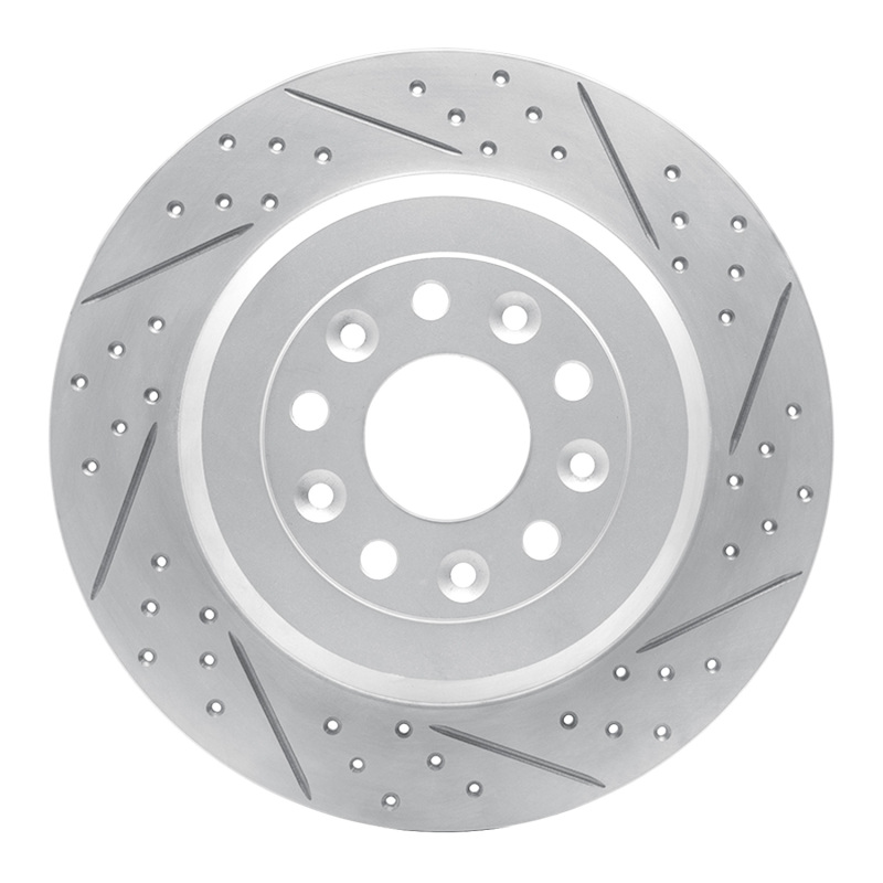 DFC 05-19 Ford Taurus X Rear Right Drilled & Slotted Geoperformance Rotor