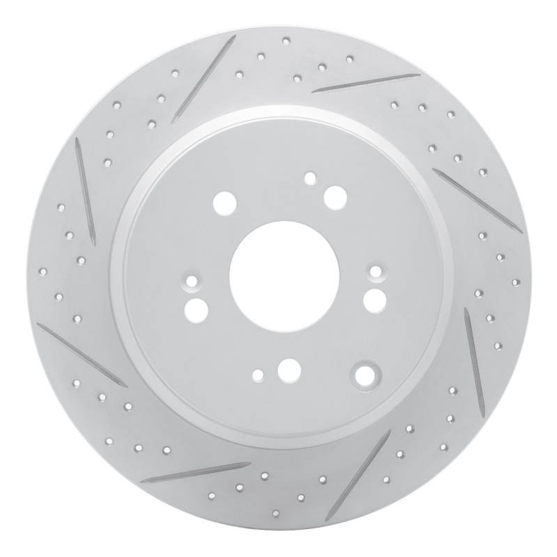 DFC 07-17 Acura ZDX Rear Left Drilled & Slotted Geoperformance Rotor