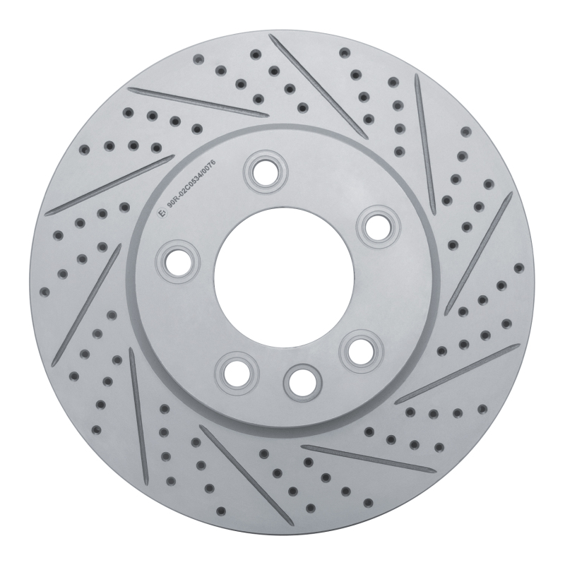 DFC 03-18 Porsche Cayenne Right Front Drilled & Slotted Geoperformance Rotor