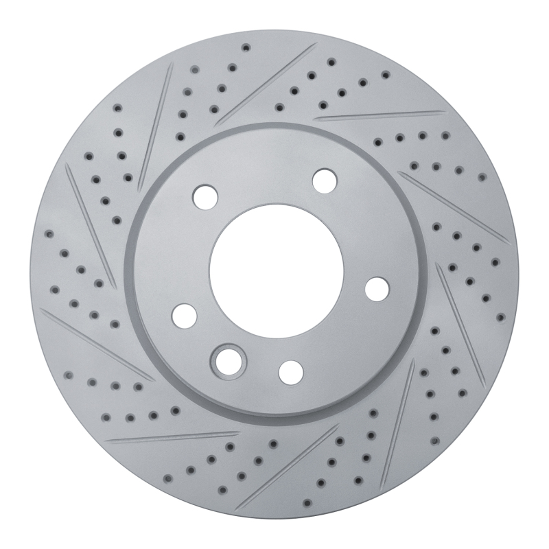 DFC 03-18 Porsche Cayenne Left Front Drilled & Slotted Geoperformance Rotor