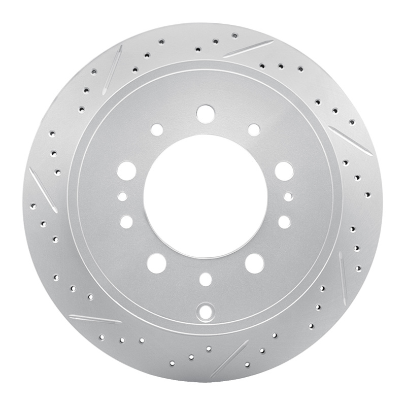 DFC 07-22 Lexus LX570 Rear Left Drilled & Slotted Geoperformance Rotor