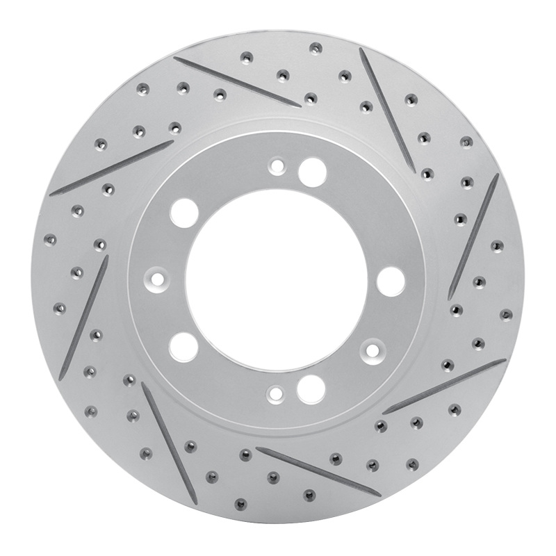 DFC 89-97 Porsche 911 Front Right Drilled & Slotted Geoperformance Rotor