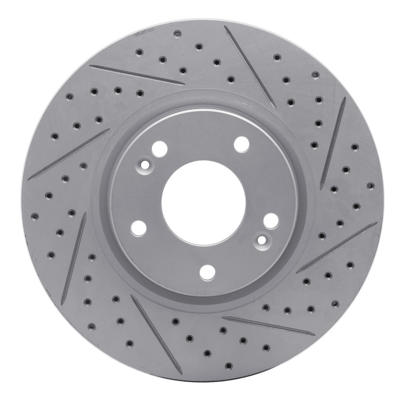 DFC 04-11 Hyundai Azera Front Right Drilled & Slotted Geoperformance Rotor