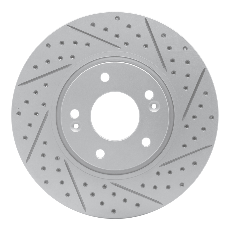 DFC 05-24 Hyundai Veloster Front Right Drilled & Slotted Geoperformance Rotor