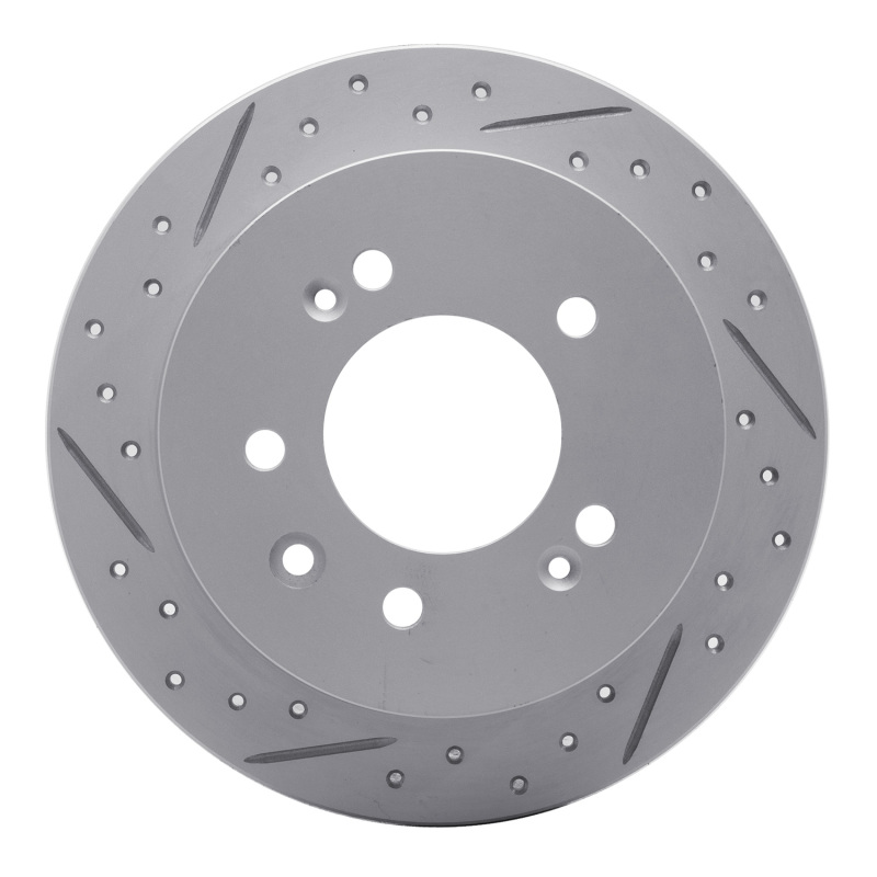 DFC 07-10 Hyundai Elantra Rear Left Drilled & Slotted Geoperformance Rotor