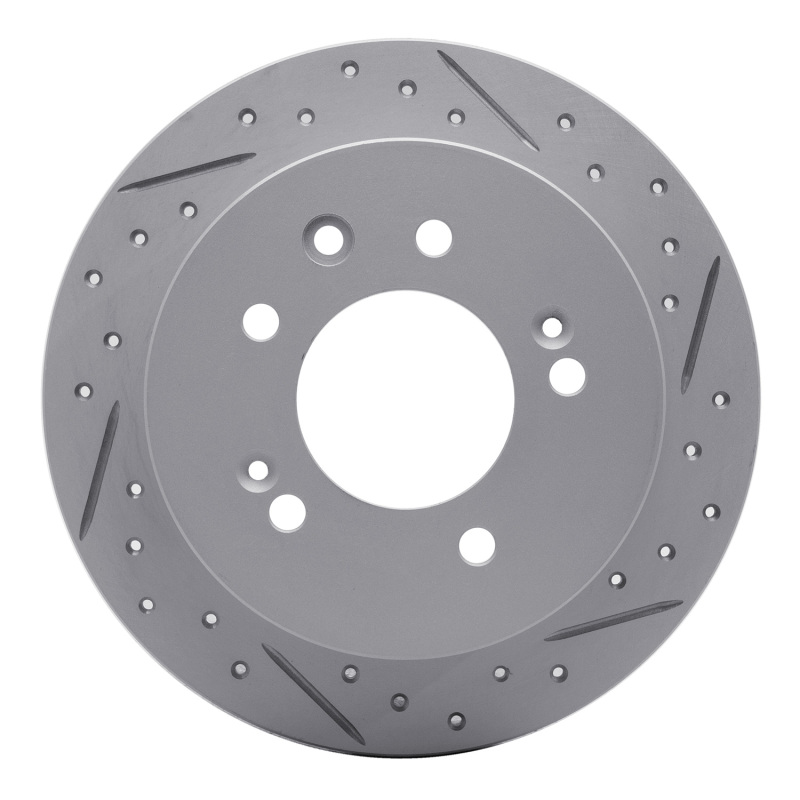 DFC 07-10 Hyundai Elantra Rear Right Drilled & Slotted Geoperformance Rotor