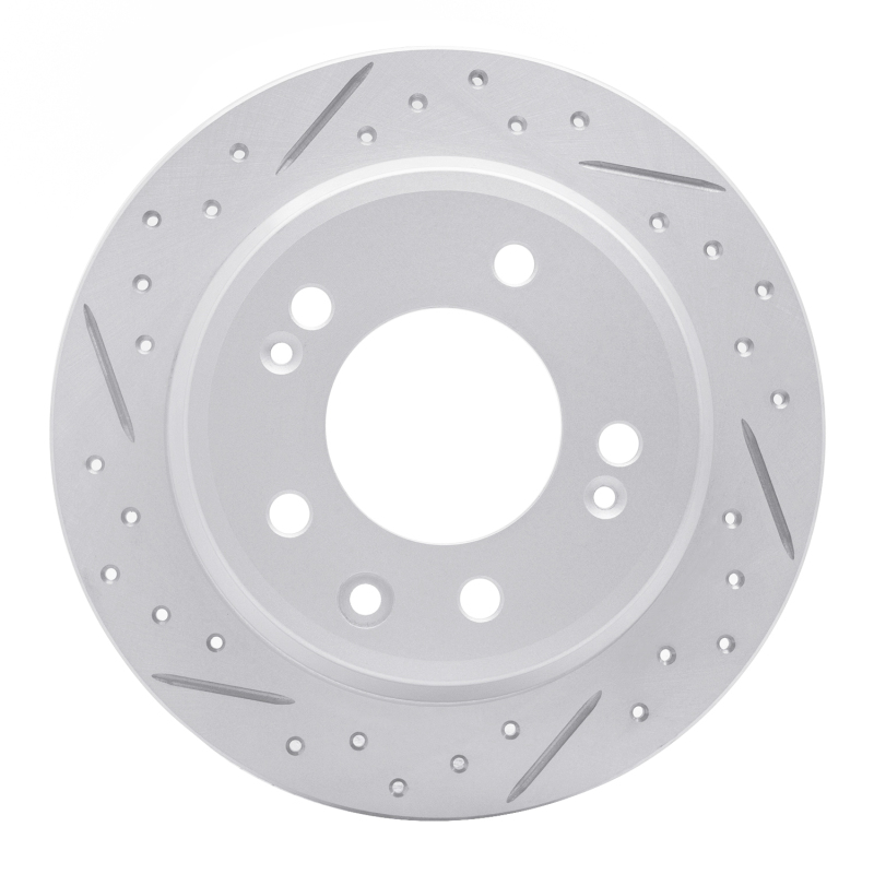 DFC 09-16 Hyundai Tucson Rear Left Drilled & Slotted Geoperformance Rotor
