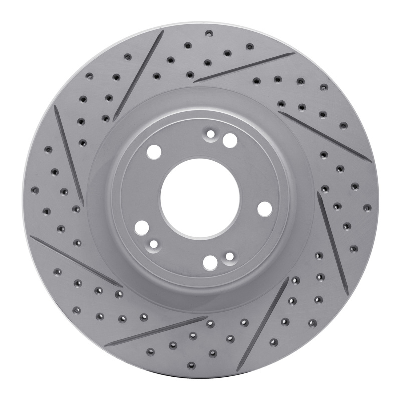 DFC 09-11 Hyundai Genesis Sedan Front Left Drilled & Slotted Geoperformance Rotor
