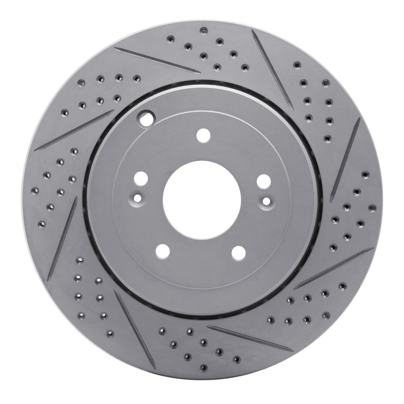 DFC 10-16 Hyundai Genesis Coupe Rear Right Drilled & Slotted Geoperformance Rotor