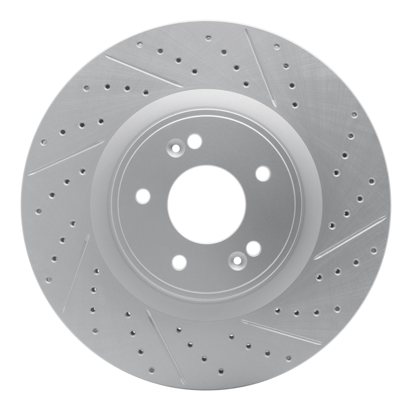DFC 10-16 Hyundai Genesis Coupe Front Right Drilled & Slotted Geoperformance Rotor