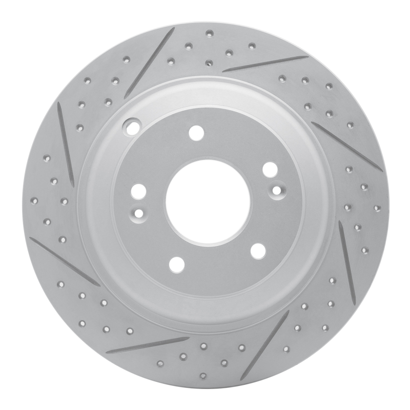 DFC 10-16 Hyundai Genesis Coupe Rear Left Drilled & Slotted Geoperformance Rotor