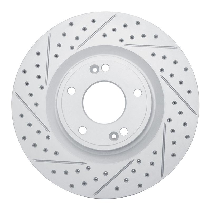 DFC 10-16 Hyundai Genesis Coupe Front Left Drilled & Slotted Geoperformance Rotor