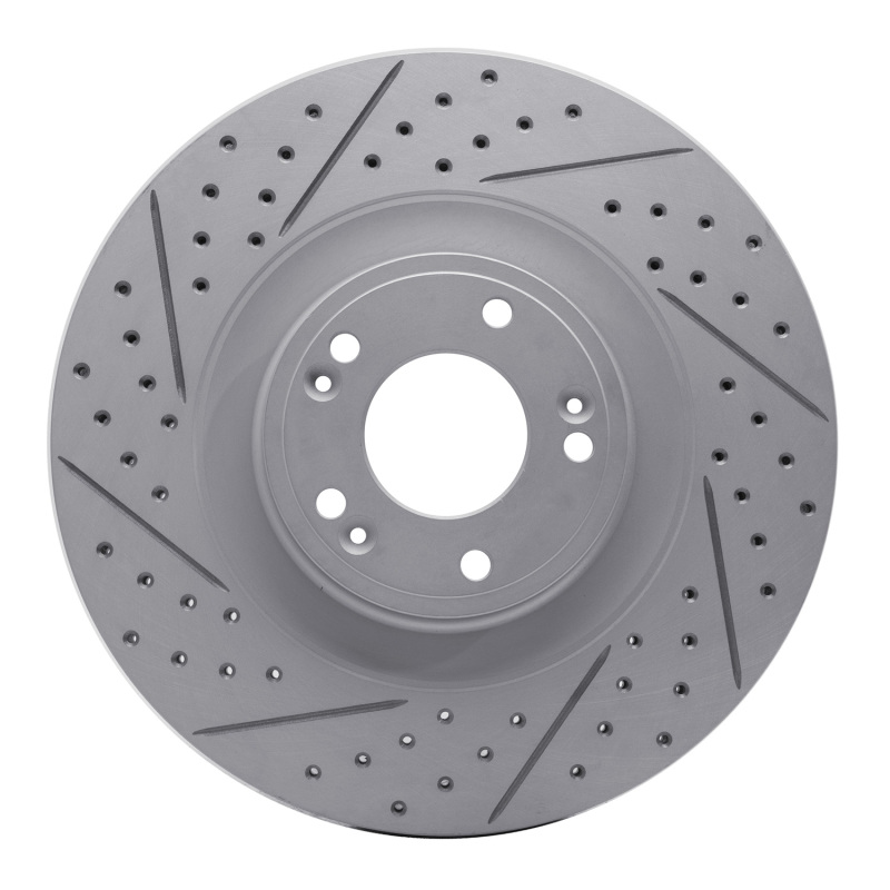 DFC 11-17 Genesis G80 Front Left Drilled & Slotted Geoperformance Rotor