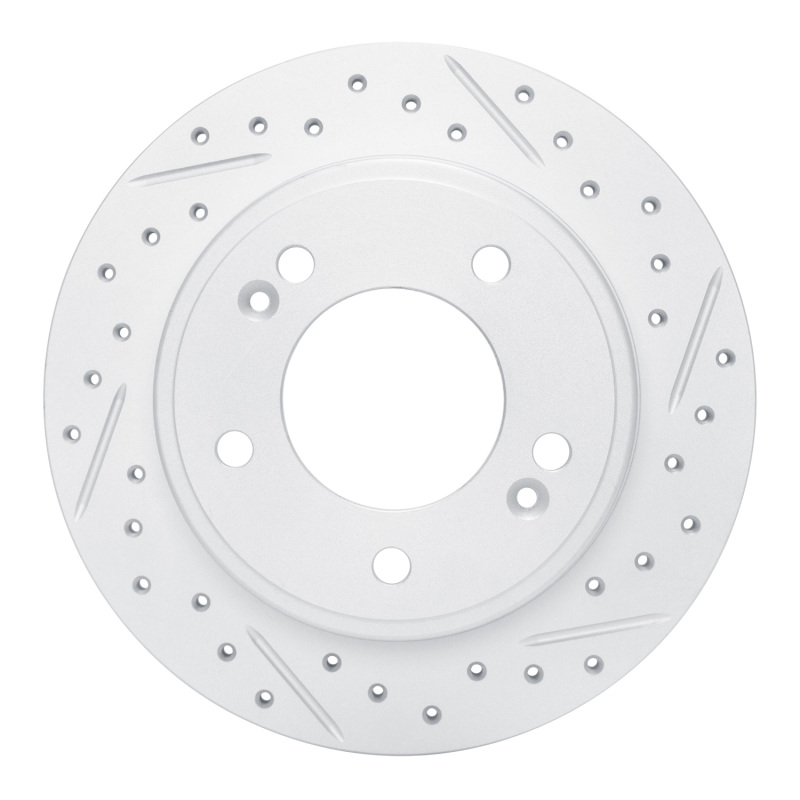 DFC 11-26 Hyundai Kona Rear Right Drilled & Slotted Geoperformance Rotor