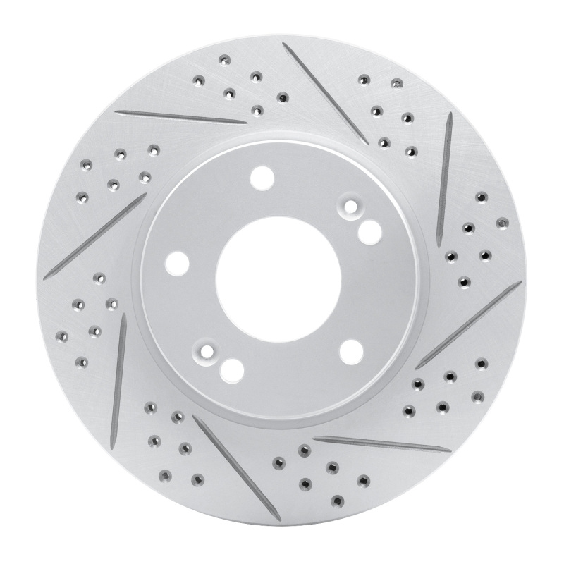 DFC 11-26 Hyundai Elantra Coupe Front Right Drilled & Slotted Geoperformance Rotor