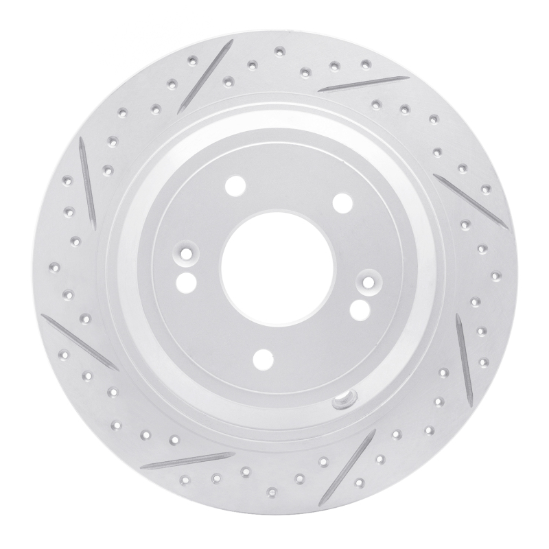 DFC 09-20 Genesis G80 Rear Left Drilled & Slotted Geoperformance Rotor