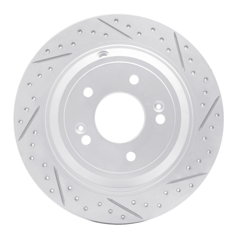 DFC 09-20 Genesis G80 Rear Right Drilled & Slotted Geoperformance Rotor