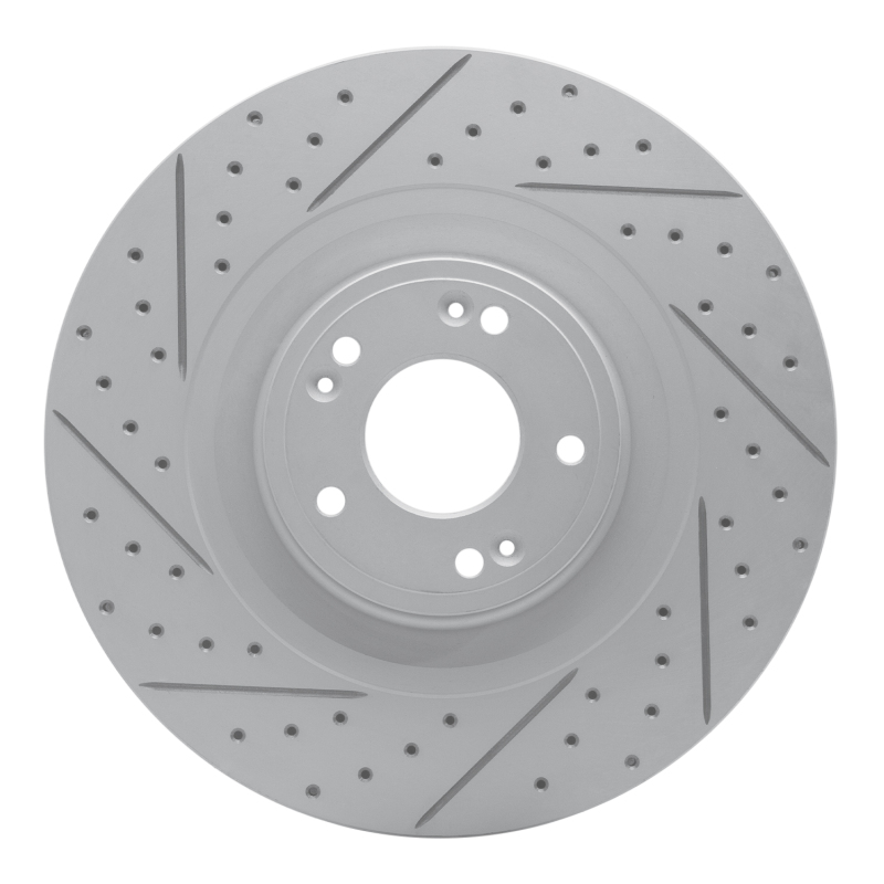 DFC 12-17 Genesis G80 Front Left Drilled & Slotted Geoperformance Rotor