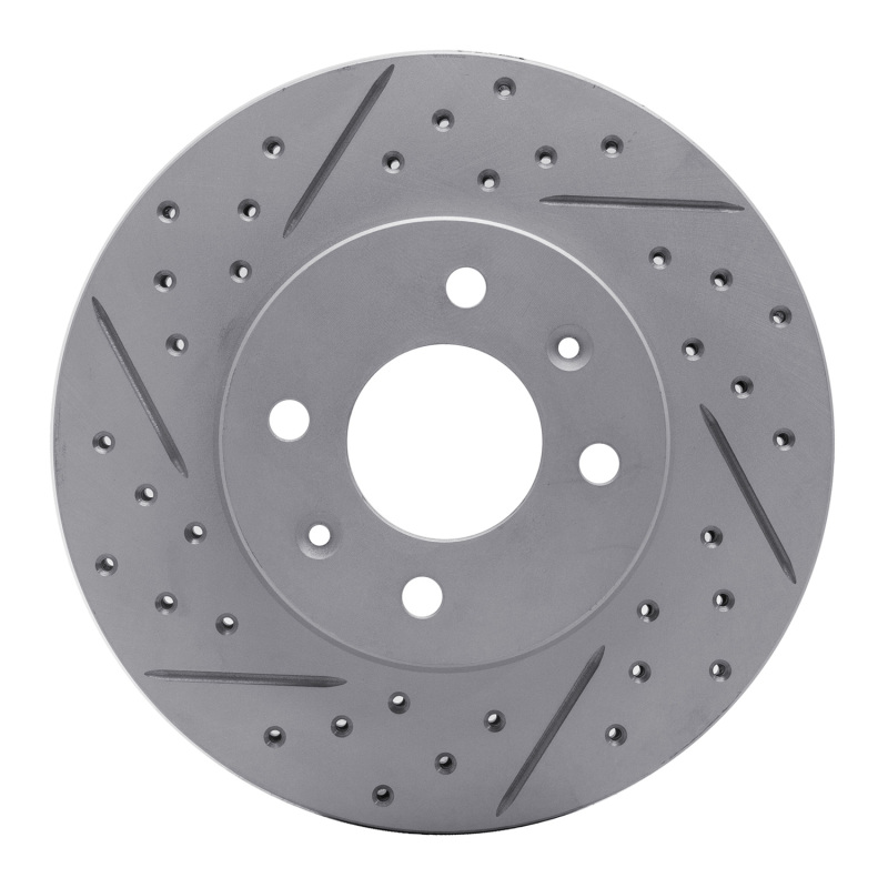 DFC 12-25 Dodge Attitude (Mexico) Front Left Drilled & Slotted Geoperformance Rotor