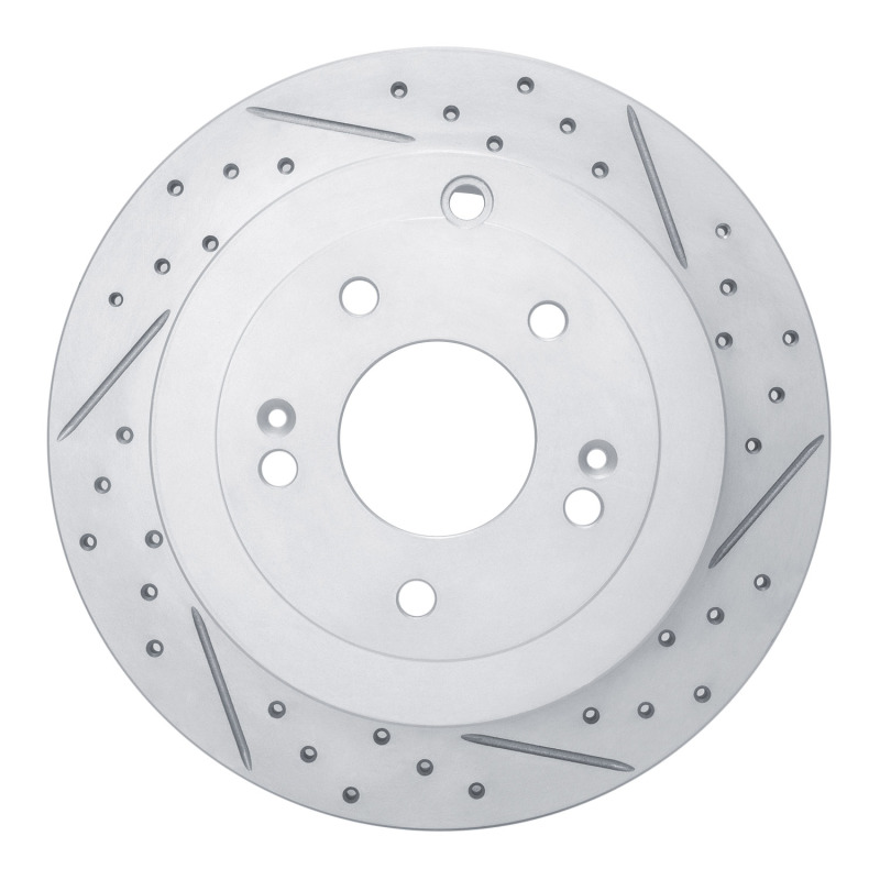 DFC 07-09 Hyundai Santa Fe Rear Right Drilled & Slotted Geoperformance Rotor