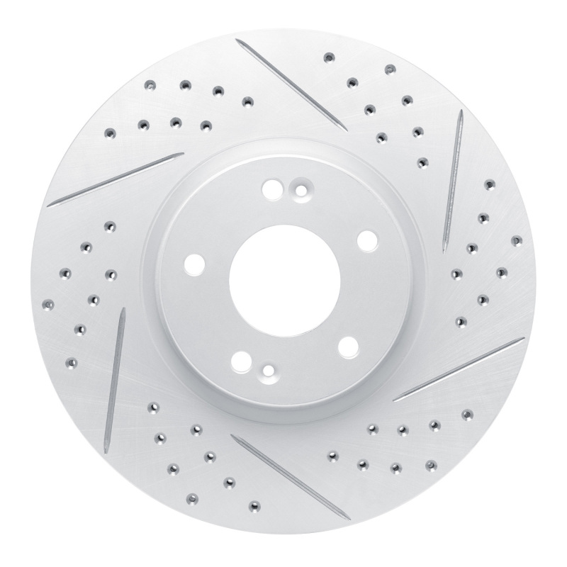 DFC 07-12 Hyundai Veracruz Front Right Drilled & Slotted Geoperformance Rotor