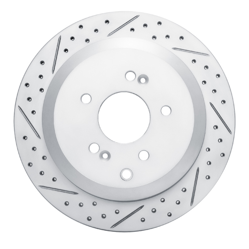 DFC 07-12 Hyundai Veracruz Rear Left Drilled & Slotted Geoperformance Rotor
