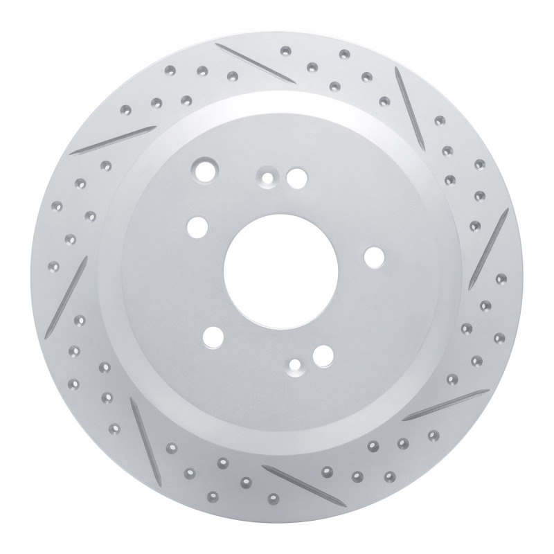 DFC 07-12 Hyundai Veracruz Rear Right Drilled & Slotted Geoperformance Rotor