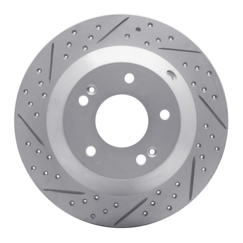 DFC 10-21 Hyundai Santa Fe Xl Rear Left Drilled & Slotted Geoperformance Rotor
