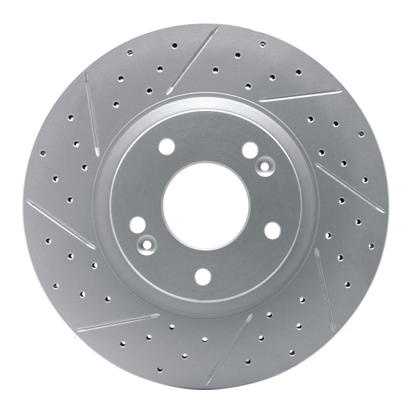 DFC 10-13 Hyundai Santa Fe Front Left Drilled & Slotted Geoperformance Rotor