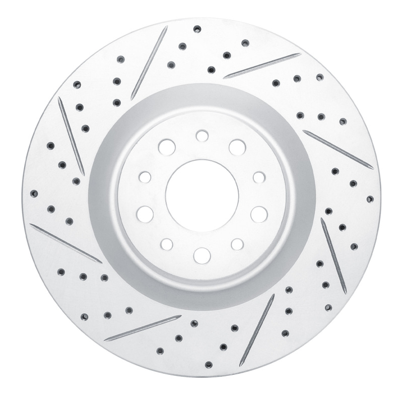 DFC 14-19 Fiat 500L Front Left Drilled & Slotted Geoperformance Rotor