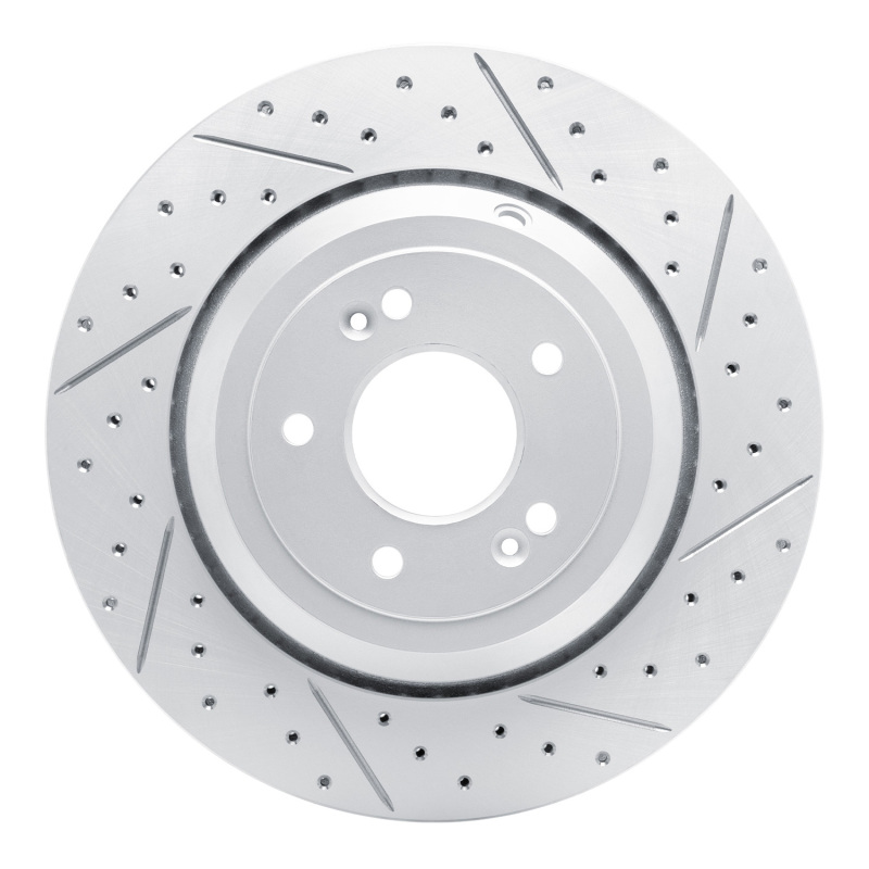 DFC 17-19 Genesis G90 Rear Right Drilled & Slotted Geoperformance Rotor