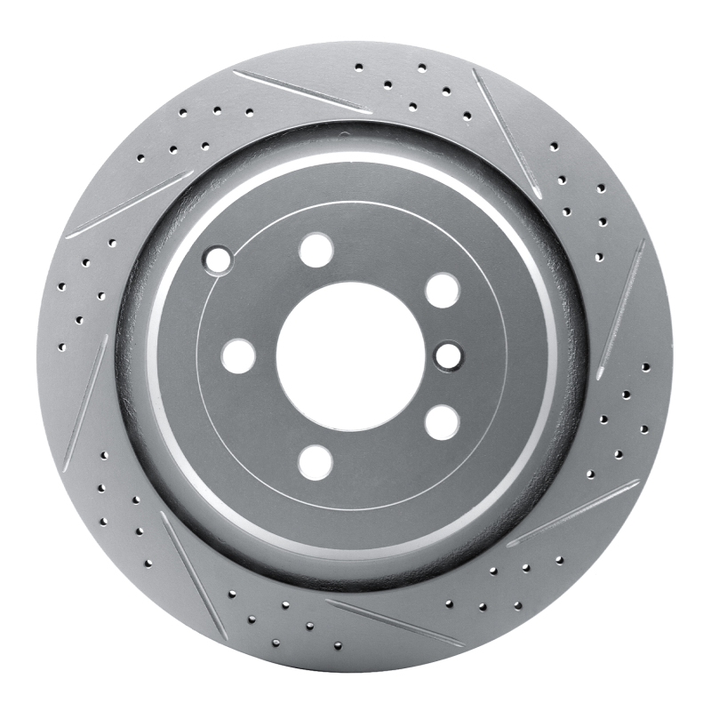 DFC 06-12 Land Rover Range Rover Rear Right Drilled & Slotted Geoperformance Rotor