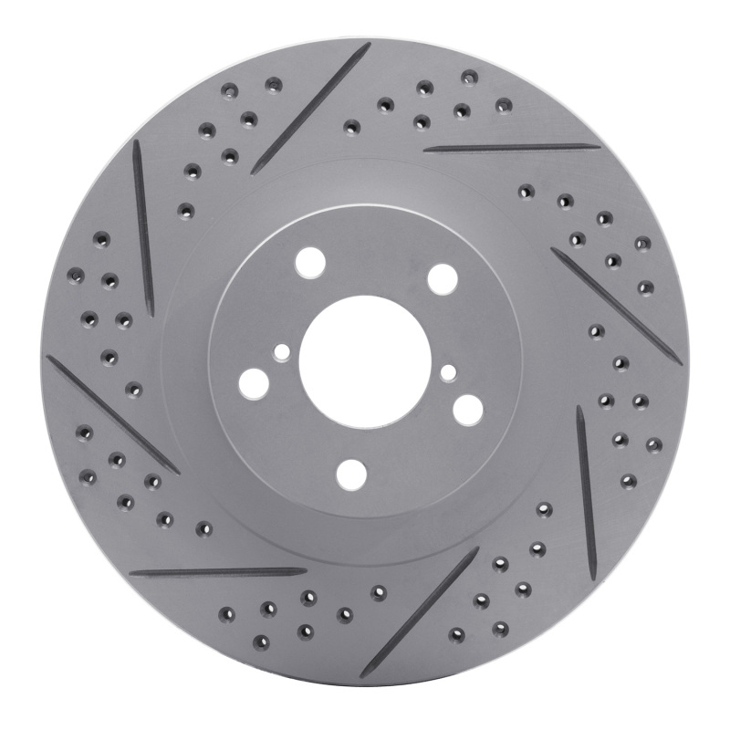 DFC 01-08 Saab 9-2X Front Left Drilled & Slotted Geoperformance Rotor