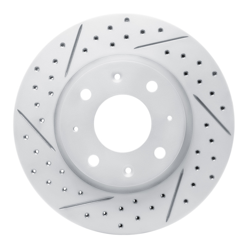 DFC 04-09 Kia Spectra5 Front Left Drilled & Slotted Geoperformance Rotor