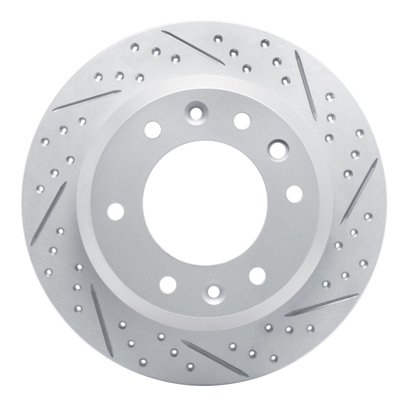 DFC 06-14 Hyundai Entourage Rear Right Drilled & Slotted Geoperformance Rotor