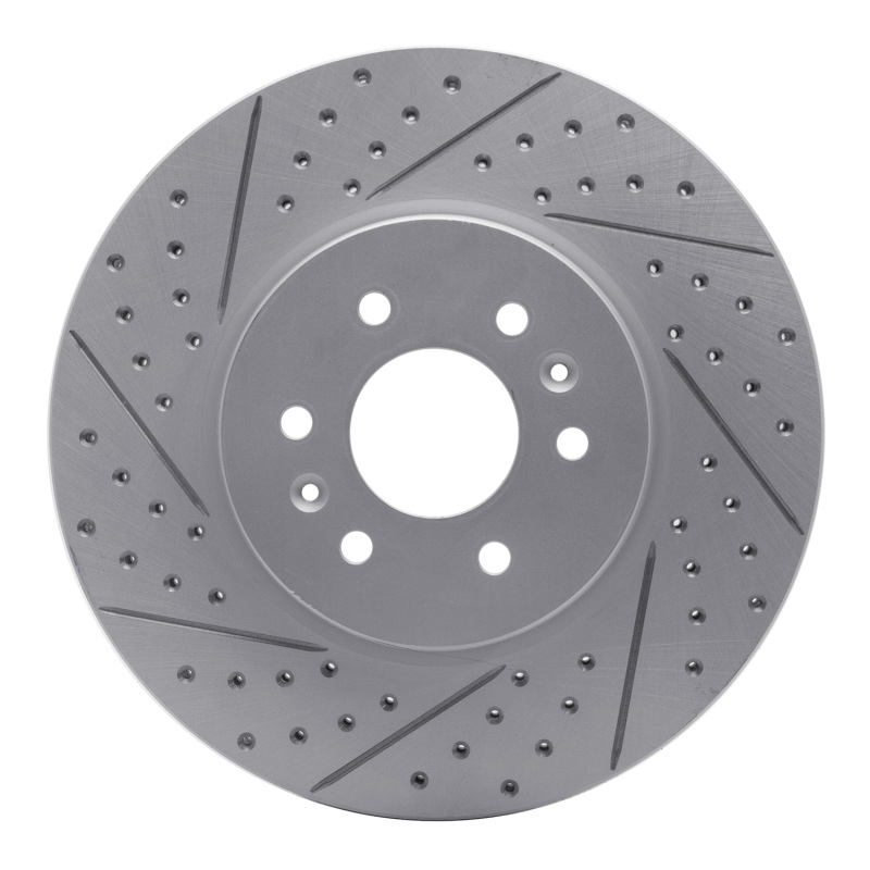 DFC 09-10 Kia Borrego Front Left Drilled & Slotted Geoperformance Rotor