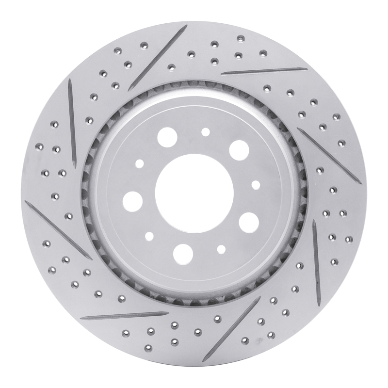 DFC 03-14 Volvo Xc90 Rear Left Drilled & Slotted Geoperformance Rotor