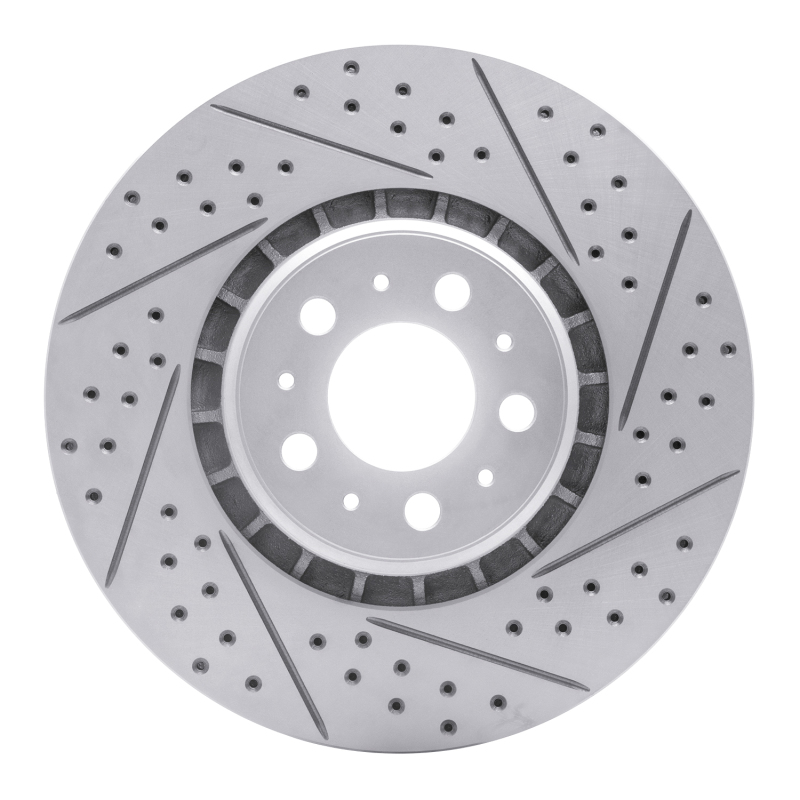 DFC 03-09 Volvo Xc90 Front Right Drilled & Slotted Geoperformance Rotor