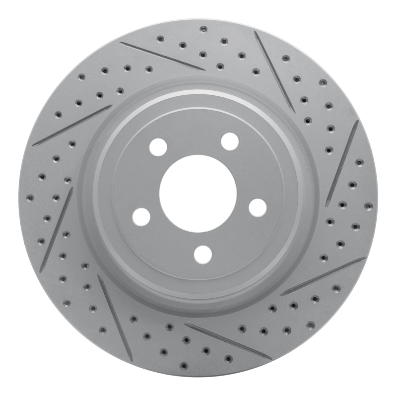 DFC 06-23 Dodge Charger Rear Right Drilled & Slotted Geoperformance Rotor